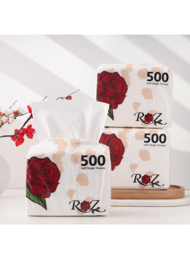 ROZ Rose soft tissues, 20 packs × 500 single tissues - Image 1